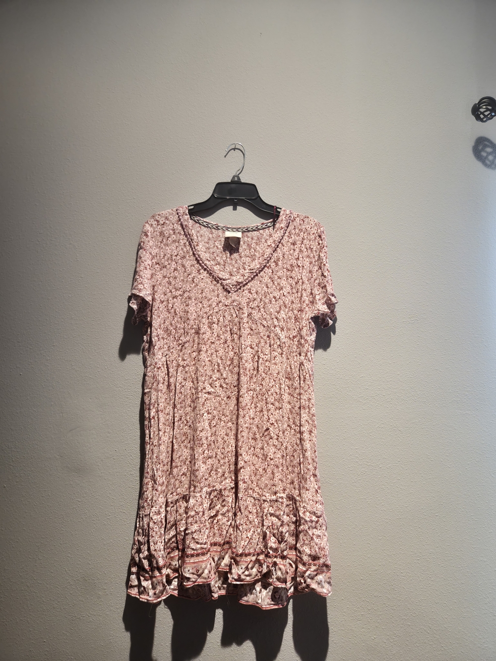 Knox Rose Pink Floral V-Neck Tunic Dress